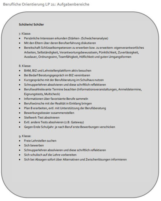 Berufswahlkonzept