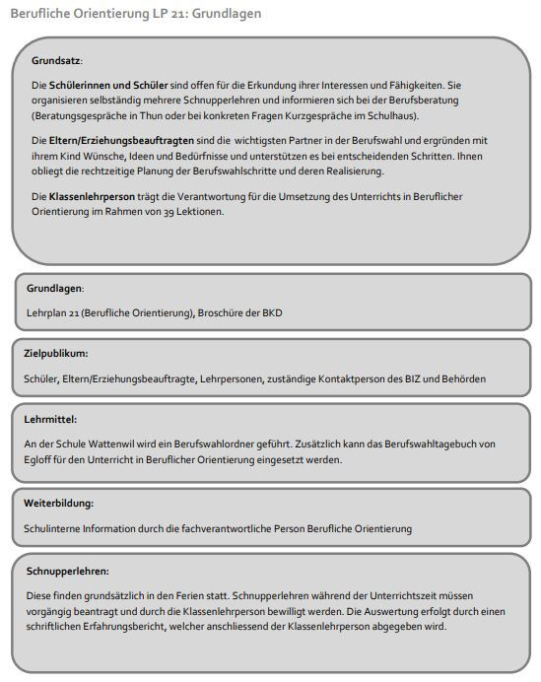 Berufswahlkonzept